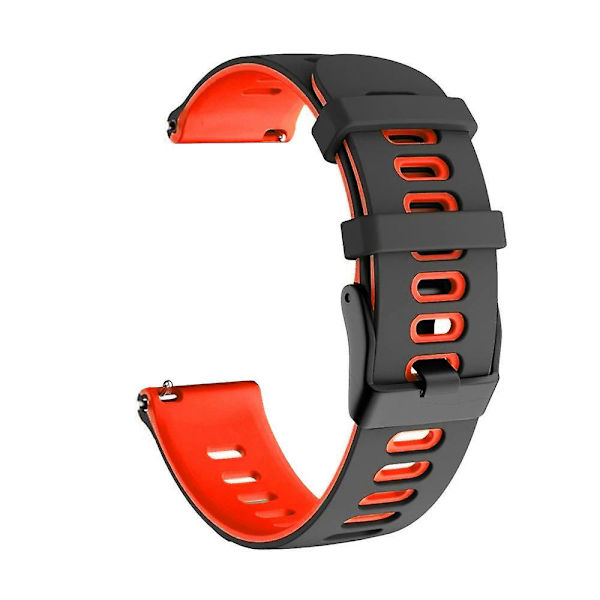 20mm silikone rem til Samsung Galaxy Watch 4 44mm Black Red