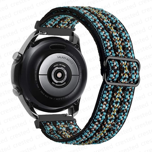 20 mm 22 mm bånd til Samsung Galaxy Watch 4/classic/3/5/pro/active 2 Gear S3 Elastic Nylon Loop Huawei Watch Gt 2 2e 3 Pro Strap Bohemia tourquise 22mm