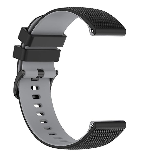 För Garminmove Luxe 20 mm rutigt tvåfärgat watch Black-Grey