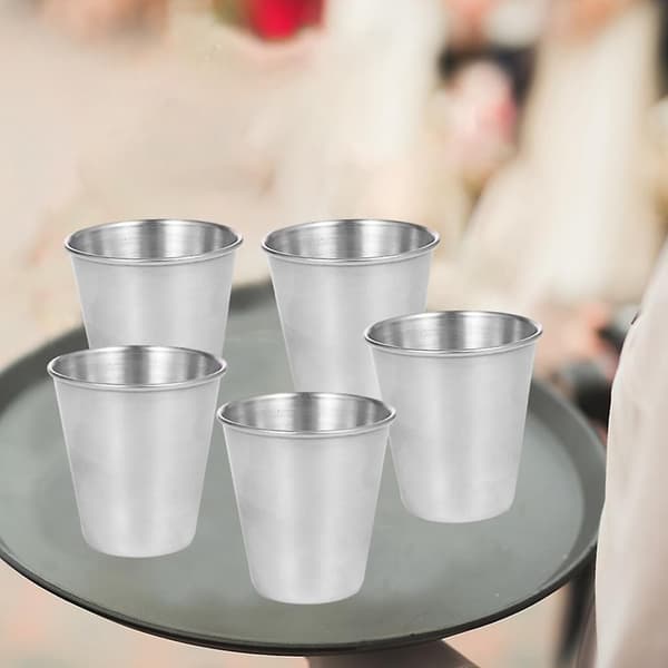 12 stk. shotglas, rustfrit stål snapsglas, stamperle 25ml