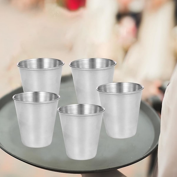 12 stk. shotglass, rustfrie stålsnapsglass, Stamperle 25ml