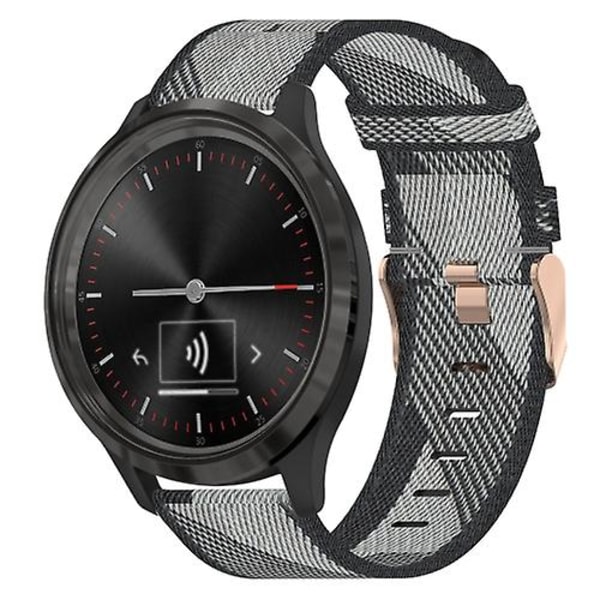 For Garmin Vivomove 3 20 mm nylonvevd klokkerem Grey