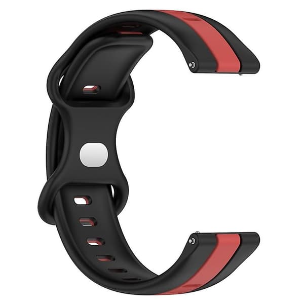 För Garmin Venu 20mm Butterfly Spänne Tvåfärgad watch Black-Red
