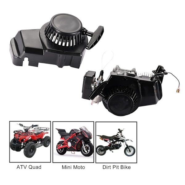 Motorcykel Startvev - Ersättning för 2-takts 43cc 47cc 49cc Svart