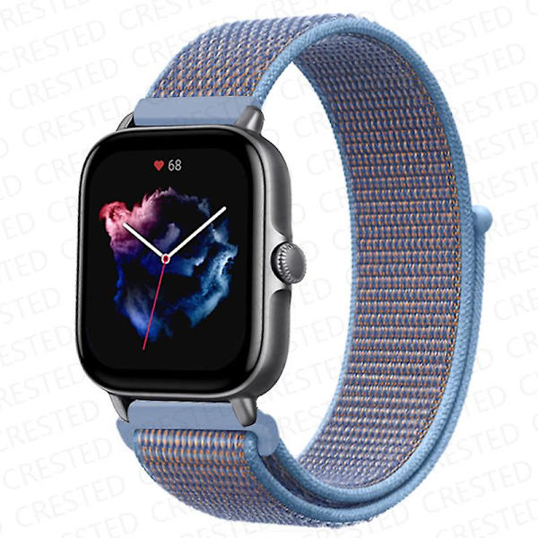 20 mm 22 mm klokkerem for Amazfit Gts/2/2e/4/3/mini Gtr 4/2/3/pro 47 mm Stratos 3 nylonarmbånd Pulseira Correa Amazfit bipsrem Azure 35 22mm