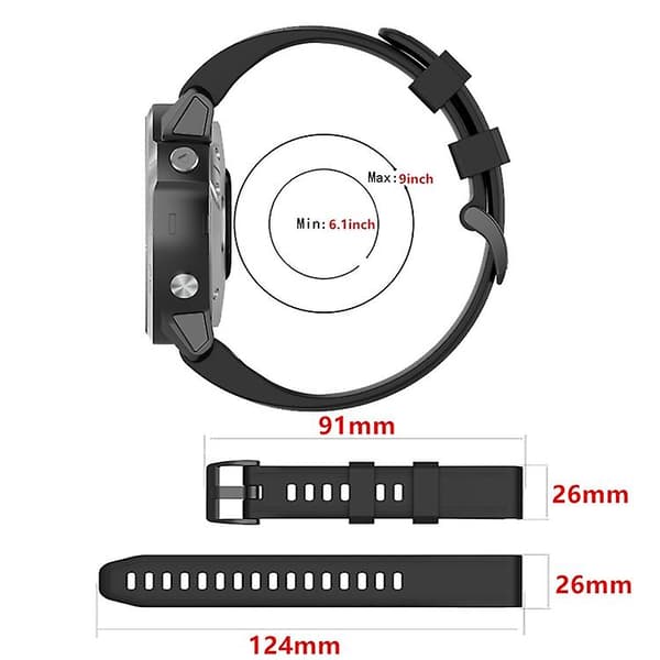 Garmin Fenix ​​6x Pro 26mm watch Lake blue