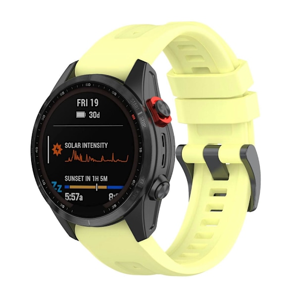 22mm Quick Release Silikonerem til Garmin Fenix 7X Yellow