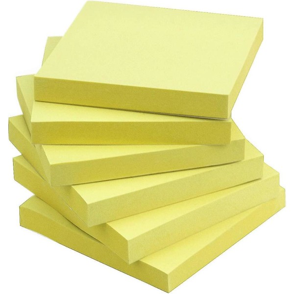 Sticky Notes 3x3 självhäftande sedlar Blå färg 6 block, 100 ark Pad