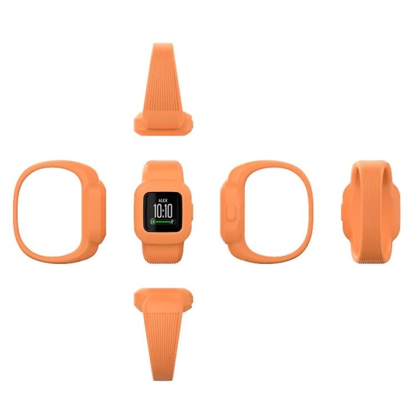 For Garmin Vivofit Jr3 No Buckle Silicone Pure Color Watch Band Dark Blue