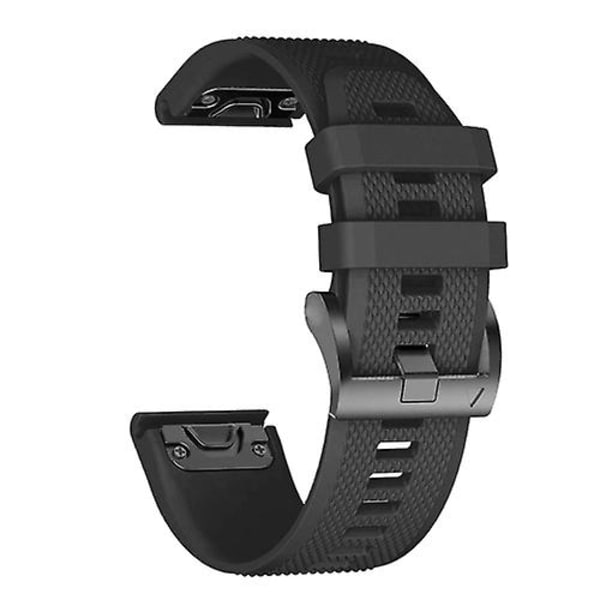 Til Garmin Fenix ​​7s 20 mm silikone urrem Black