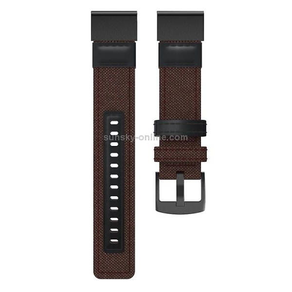 Lærreds- og læderurrem til Garmin Fenix5 Plus, håndledsrem Størrelse: 150+110 mm Brown