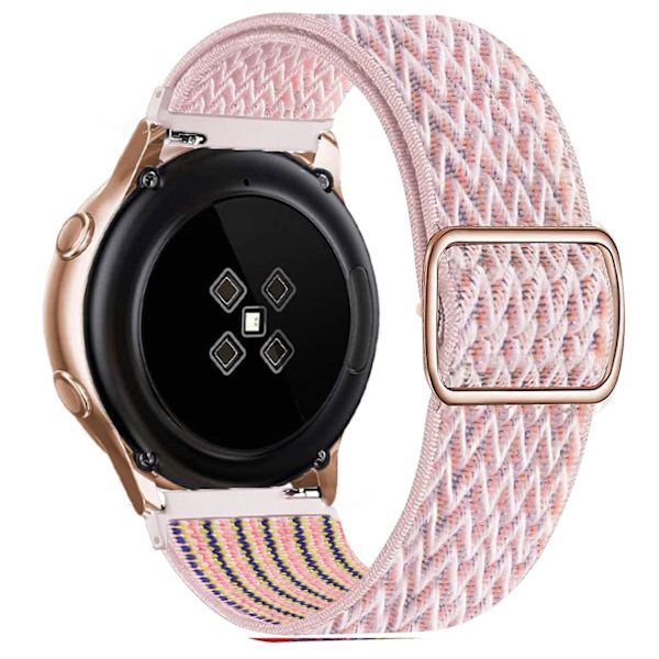 20 mm 22 mm bånd til Samsung Galaxy Watch 4/classic/3/5/pro/active 2 Gear S3 Elastic Nylon Loop Huawei Watch Gt 2 2e 3 Pro Strap pink sand 22mm