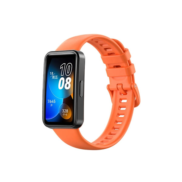 Smartwatch-rem for Huawei Strap 8 16mm Solid Color Silicone Replacement (Orange)