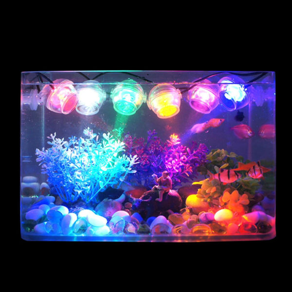 Färgglada Led Aquarium Fish Tank Spot Lampa Dykning Spotlight Upplysta lampor Yellow US Plug