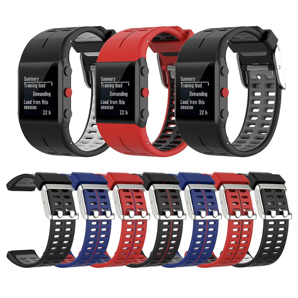 Alloyseed Silikonerstatning Armbåndsur Band For Polar V800 Smart Armbånd Med Verktøy Smart Klokkereim For Menn Damer Black Red