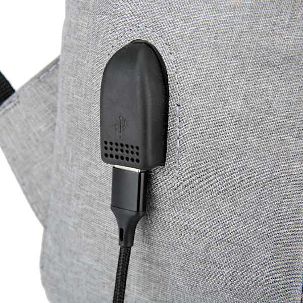 Laptopveske med USB-lading, blå