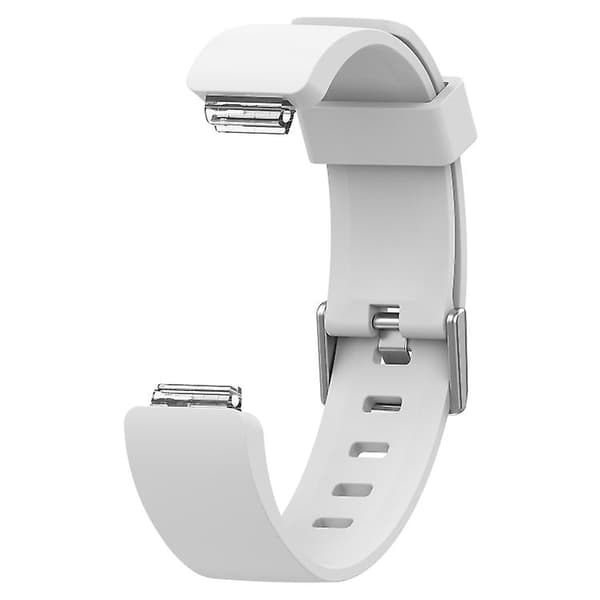 För Fitbit Inspire / Inspire Hr Glossy Surface Silicone Watch Band White