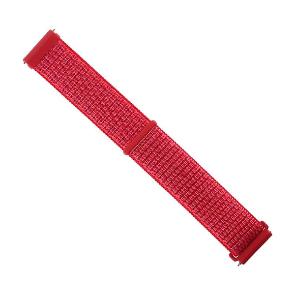 Fitbit Versa / Versa 2 nylon , jossa on koukku ja silmukkakiinnitys Red