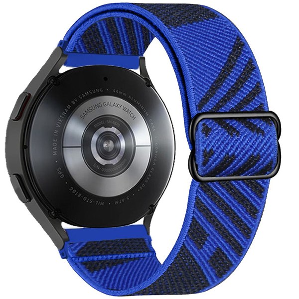 20 mm 22 mm bånd for Samsung Galaxy Watch 4/classic/3/5/pro/active 2 Gear S3 Elastisk Nylonløkke Huawei Watch Gt 2 2e 3 Pro Strap black blue 20mm