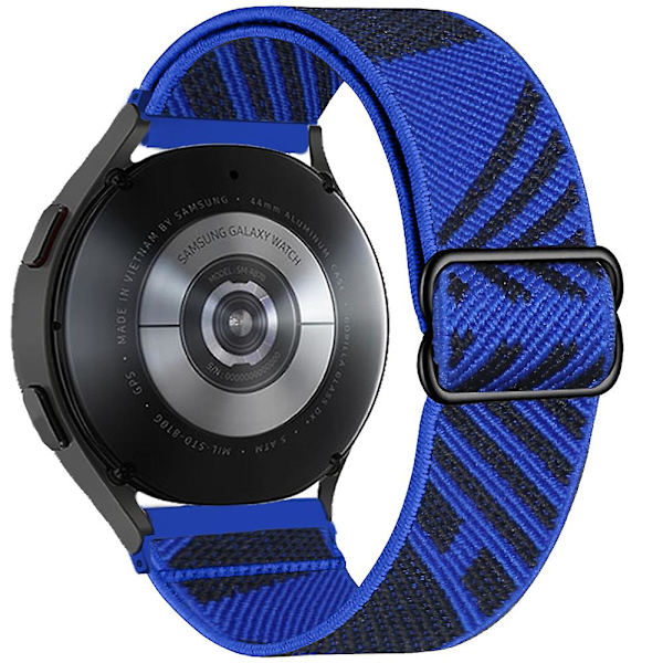 20 mm 22 mm bånd til Samsung Galaxy Watch 4/classic/3/5/pro/active 2 Gear S3 Elastic Nylon Loop Huawei Watch Gt 2 2e 3 Pro Strap black blue 22mm