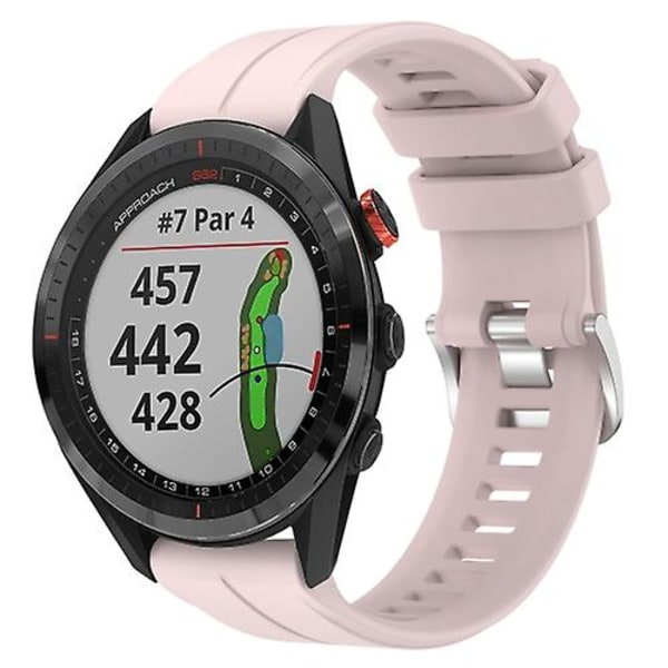 For Garmin Approach S62 22 mm ensfarget silikonklokkerem Pink