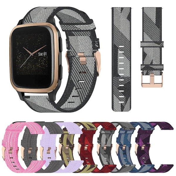 Til Garmin Venu Sq 20 mm nylonvævet urrem Blue