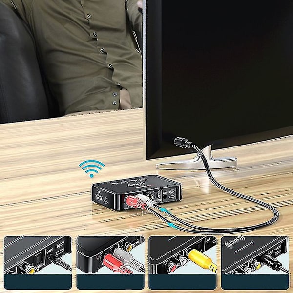 3 i 1 NFC Bluetooth-modtager 5.0 Bluetooth-sender FM Bluetooth-adapter Bluetooth-stik