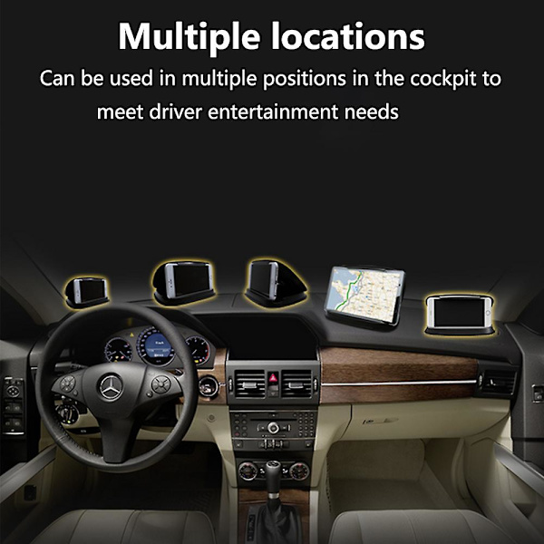 Gps Dash Mount Bil Mobiltelefon Instrument Konsol Center Konsol Beslag Silikone Skridsikker Måt Base Bil Navigation Instrument Kreativ Snap Type-larg