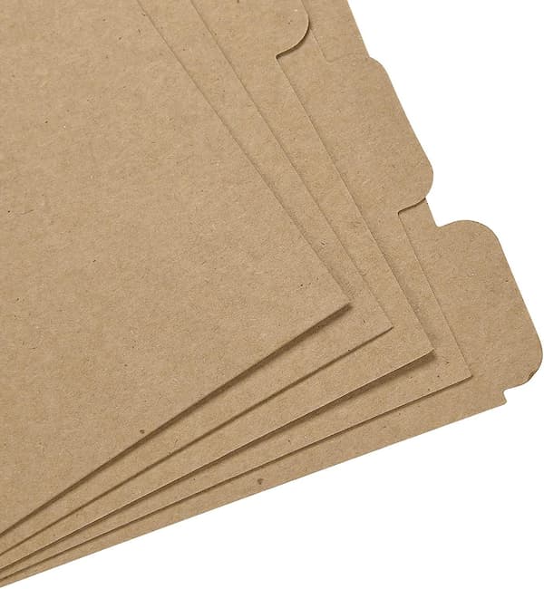 3 sæt Kraft papir skillevægsindeks side fanekort til 6-huls ringbind notesbøger rejsedagbog journalplanlægger (a5)