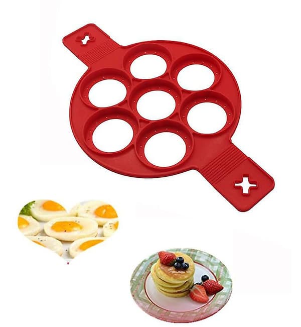 Äggring Non Stick Silikonform för Runda Ägg Muffins Pannkakor Runda
