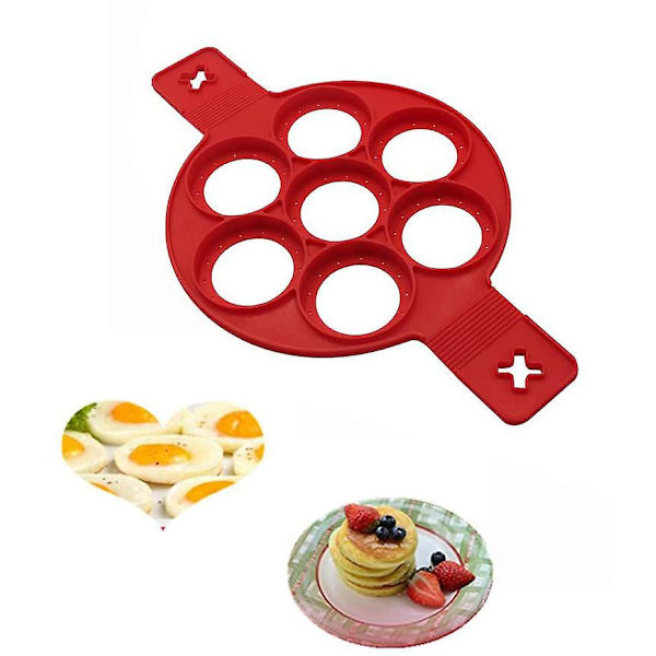 Egg Ring Non Stick Silikonform for Runde Egg Muffins Pannekaker Runde