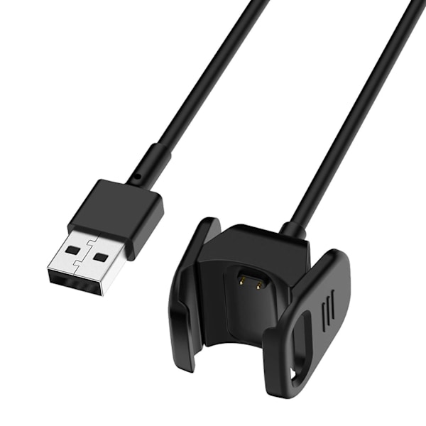 Laddningskabel kompatibel med Fitbit Charge 4, 2-pack 3,3 fot ersättnings USB -laddningskabel Sladdklämma Docktillbehör Adapter Fitbit Laddarkabel Fo 2 pack