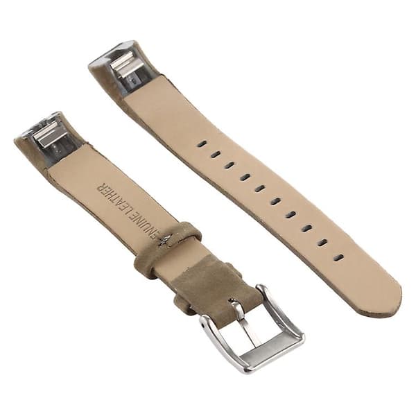 Smart Watch Shiny Leather Watch Band For Fitbit Alta Light Brown