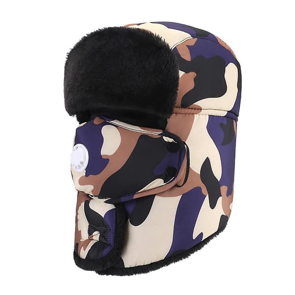 Vinterhatt holder deg varm Unisex Vinter Trapper Aviator Trooper Øreklaff Ski Hat Cap Red