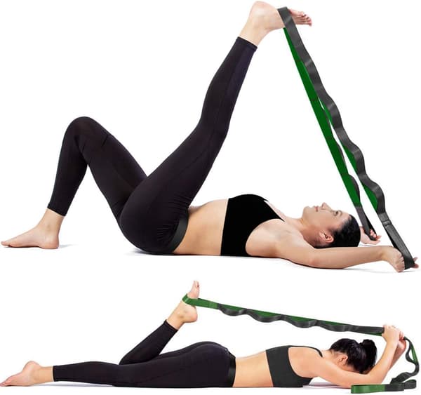 Yoga-stropp for fysioterapi med treningshefte og bæreveske