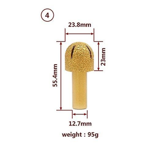 Galvaniserad överfräs för marmor, sten, diamant, marmor, 1,27 cm skaft, marmor