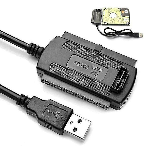 USB til SATA IDE Adapterkabel til Harddisk HDD, USB 2.0 til SATA/IDE Konverter HDD Kabel
