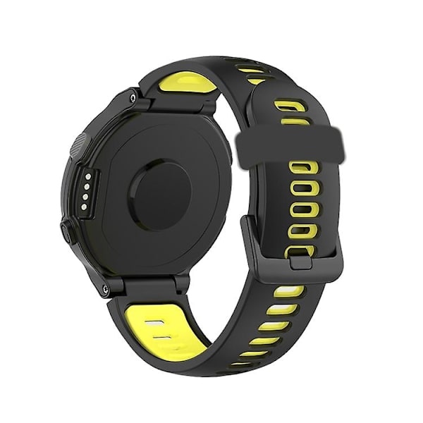 Til Garmin Forerunner 735 / 235 tofarvet silikone urrem Black-Yellow