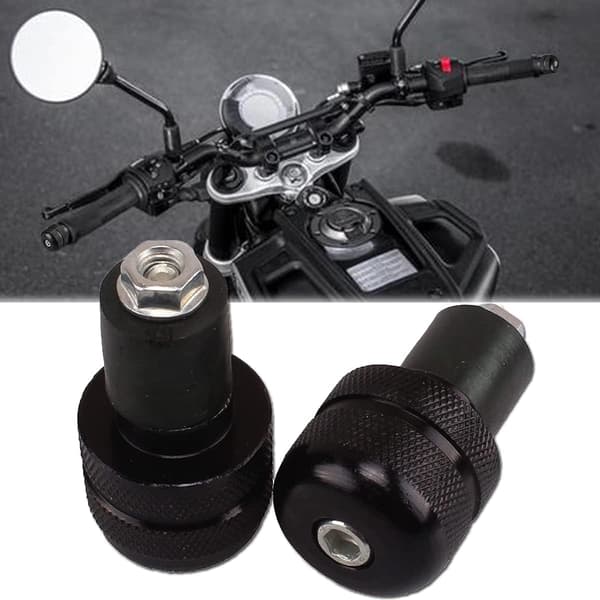 Motorcykel Greb End Caps - 7/8\" Styr End Caps til Yamaha, ATV, Offroad (Sort)