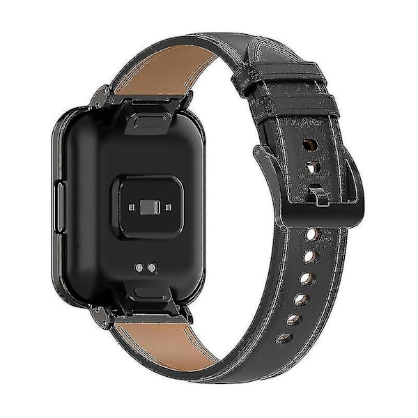 For Xiaomi Redmi Watch 2 Lite udskiftning ægte læderrem justerbar ur Black, Black Style B