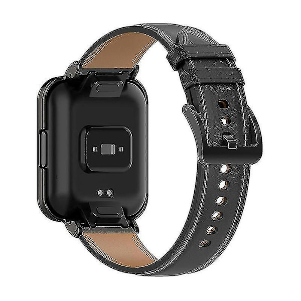 For Xiaomi Redmi Watch 2 Lite - Utbyttbar rem i ekte skinn - Justerbar klokkereim Black, Black Style B