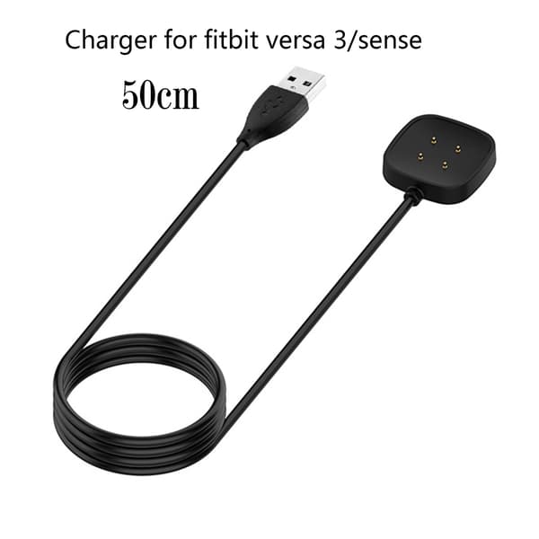 50 cm opladningsdock til Fitbit- Versa 3 Smart Watch Opladerkabel USB-opladningsdataholder