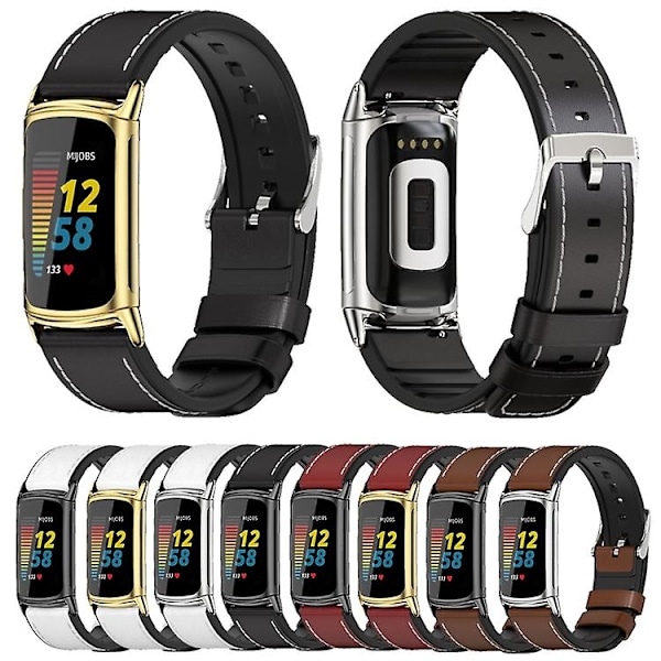 För Fitbit Charge5 Mijobs Tpu + Watch White-Silver