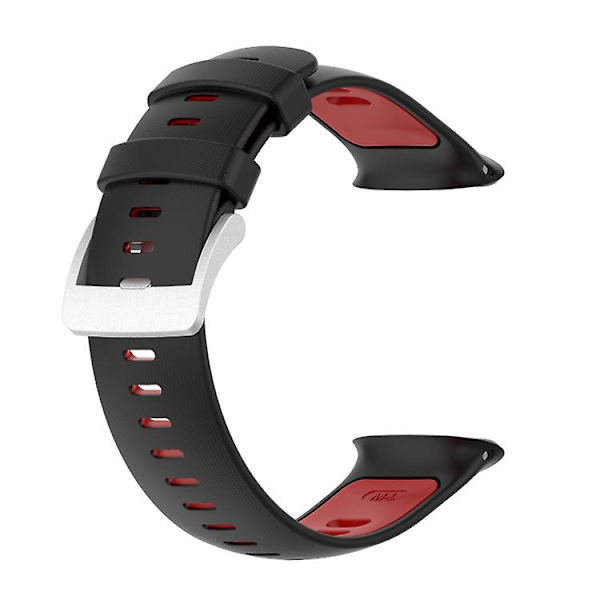 Til Polar Vantage V2 tofarvet silikoneurrem Black Red
