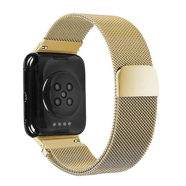 For Oppo Watch 46mm Smart Watch Milanese Metal Watch Band i rustfritt stål Gold