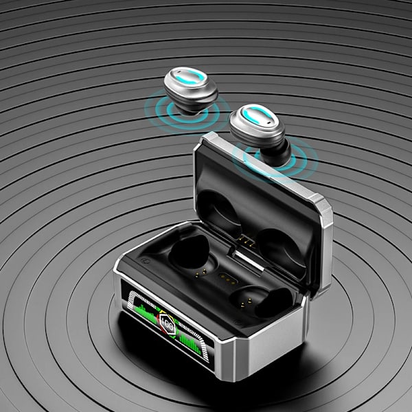 Todelliset langattomat Bluetooth-kuulokkeet, stereobasso, digitaalinen näyttö, kosketusohjaus