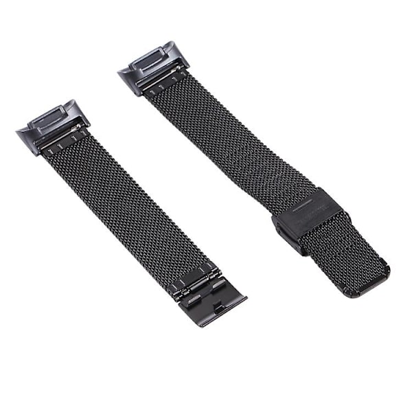 Til Fitbit Charge 5 Milan Steel Double Buckles Strap Watch Band Black