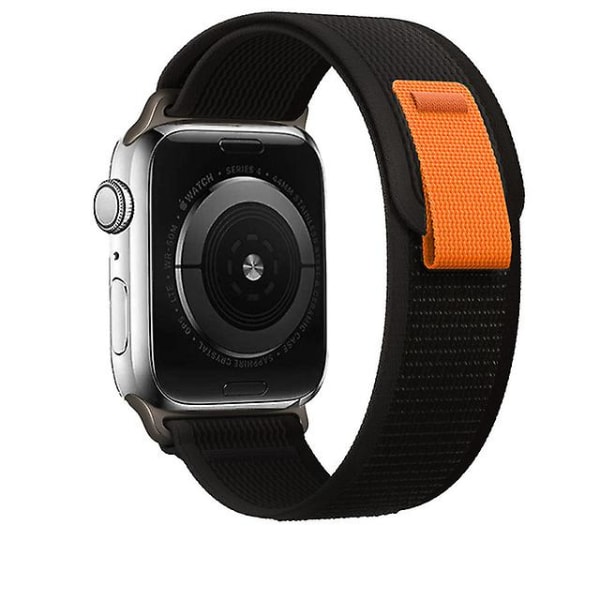 Bånd for Apple Watch-rem 49 mm 44 mm 40 mm 45 mm 41 mm 42 mm 38 mm Correa Nylon Trail Loop-armbånd Iwatch Ultra Series 7 6 5 3 Se 8 orange red 42 44 45 49mm