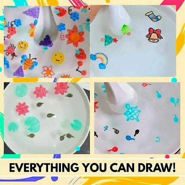 4/8/12 stk. Magisk vandmaleripen Magic Doodle tegnepenne til børn gaver 8pcs Floating Pens
