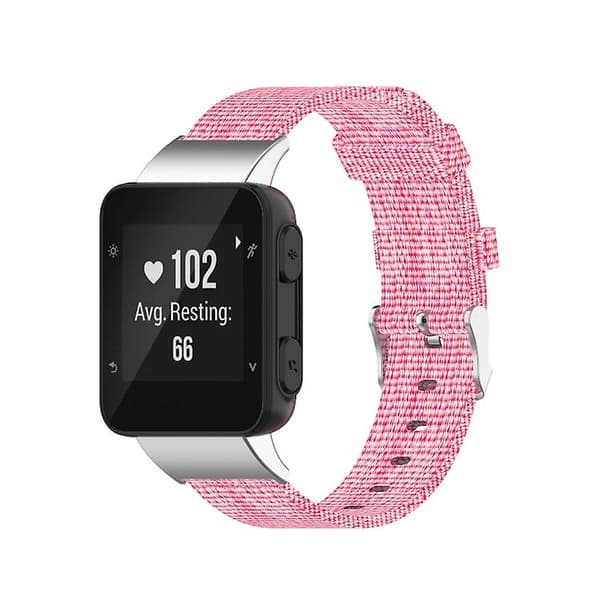 Til Garmin Forerunner 35 / 30 Universal Nylon Canvas Watch Band Pink